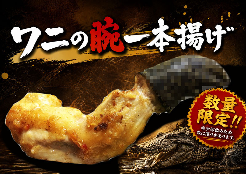 ワニの腕一本揚げ